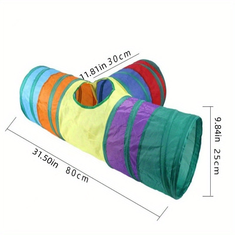 Foldable Cat Tunnel With Ball - Interactive Kitten Toy For Endless Fun