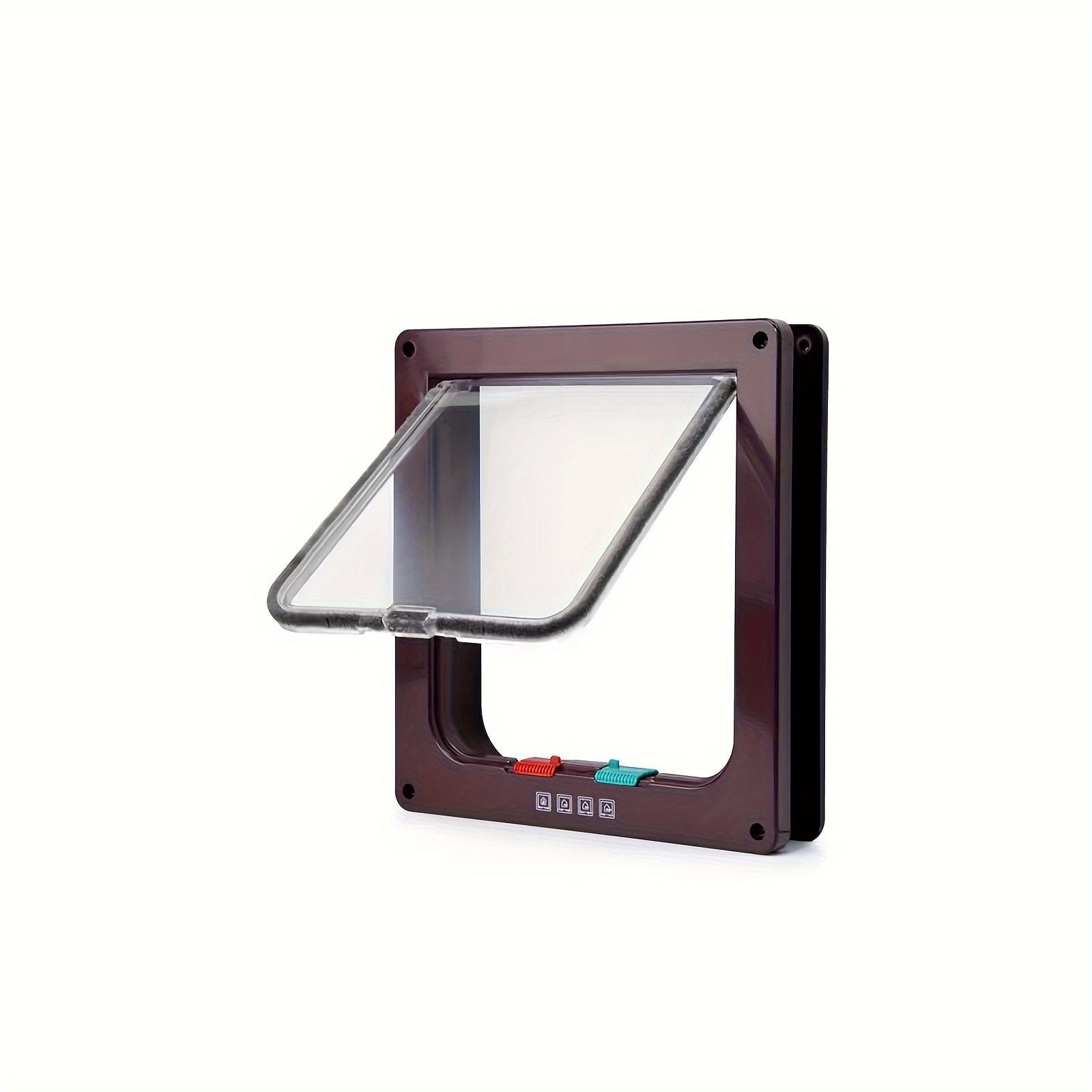 4 Way Locking Cat Door - Weatherproof, Acrylic Pet Flap for Cats and Small Dogs - Suitable for Door, Wall, and Window Installation with Easy Locking System