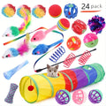 Interactive Cat Toy Set With Tunnel, Balls, Mouse, Spring, And Hollow Ball - Perfect For Indoor Cats, Provides Hours Of Fun And Exercise