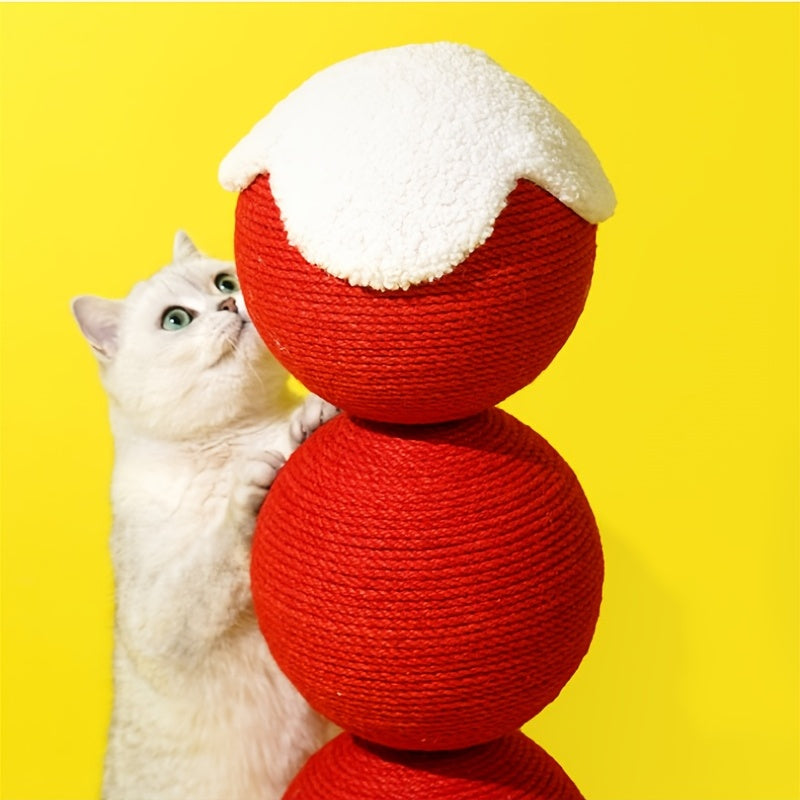 Tomatoes On Sticks Design New Year Decorations Cat Tree Cat Nest Integrated Cat Scratching Post Cat Grinding Claw Cat Scratching Board Cat Bed Tree Does Not Drop Debris Wear-resistant Toy