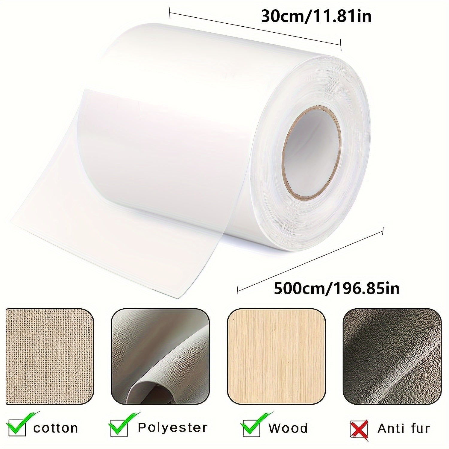 1 Roll of Premium Cat Training Tape - Durable Furniture Protector, Scratch Guard for Couch, Door, and Cat Furniture - Easy to Use, Removable, and Reusable Adhesive