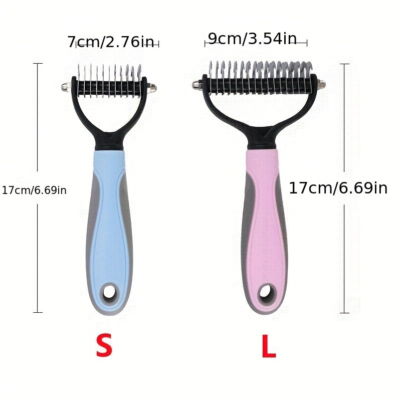 Premium Pet Hair Knot Cutter Comb - Dual-Action Grooming Tool for Effortless Mat Removal - Safe & Effective on Dogs and Cats - Ideal for All Fur Types