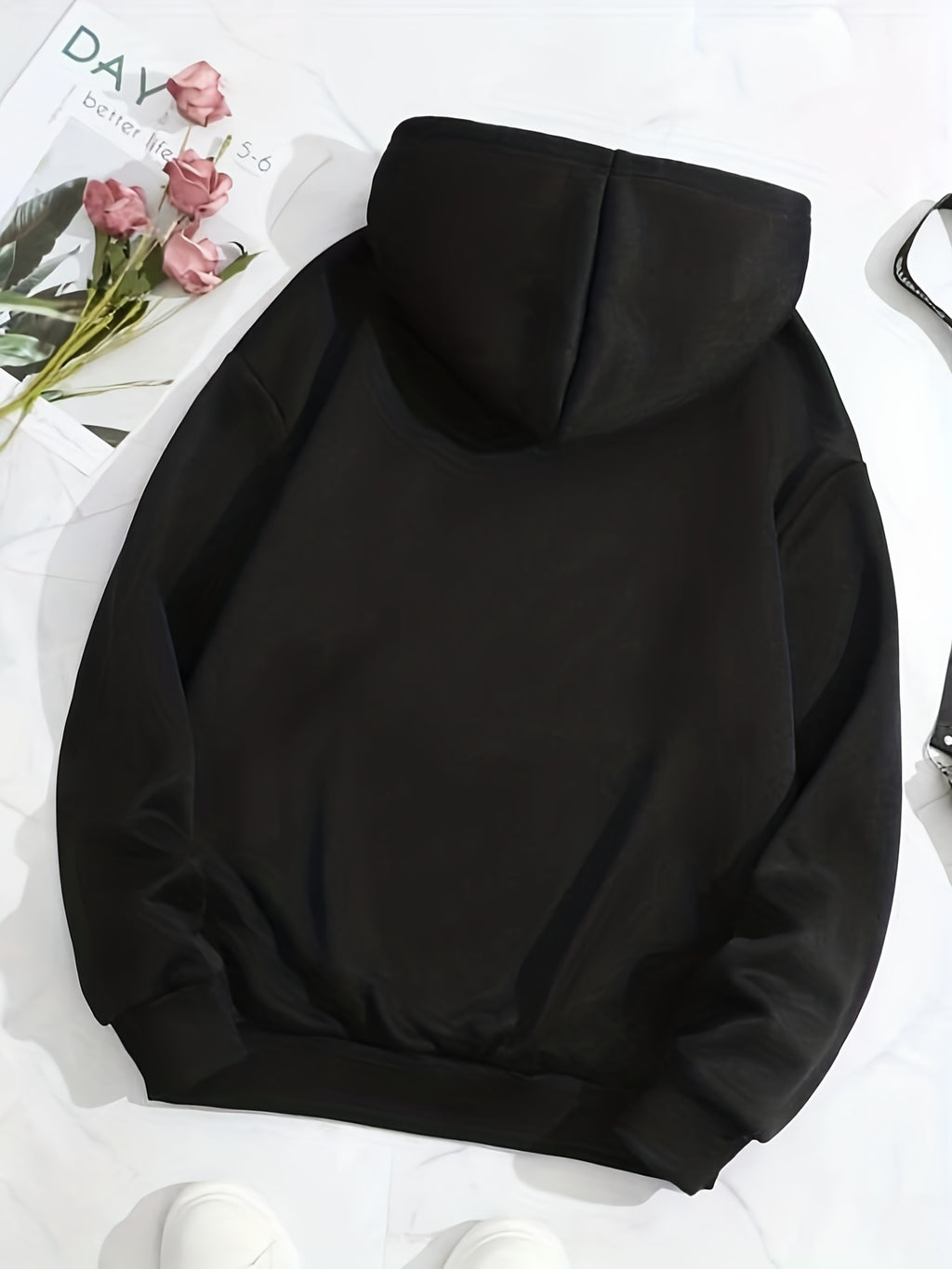 Cozy Cat Print Hoodie with Kangaroo Pocket - Perfect for Chilly Days, Comfortable & Easy Care Casual Wear for Women