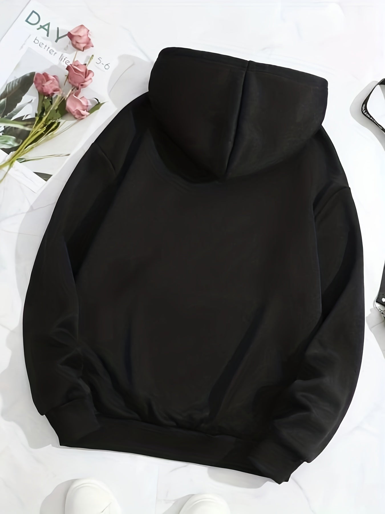 Cozy Cat Print Hoodie with Kangaroo Pocket - Perfect for Chilly Days, Comfortable & Easy Care Casual Wear for Women