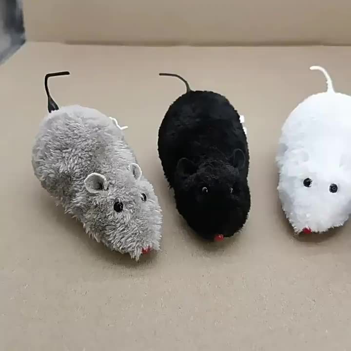 Interactive Plush Mouse Cat Toy - Wind-Up, Durable Plastic, Perfect for Indoor Play & Gifts