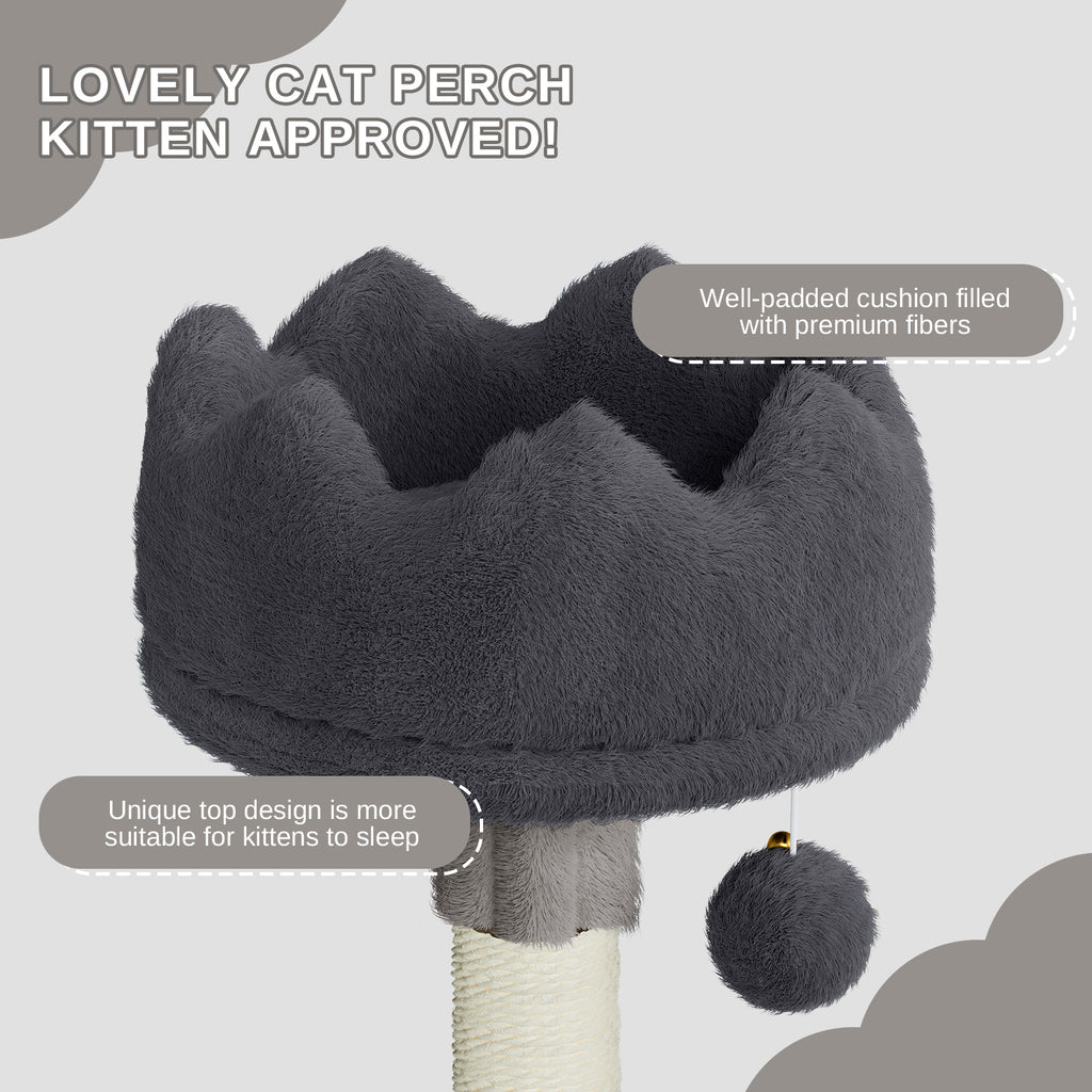 Dogat 53cm Premium Cat Tree Tower Activity Center - Spacious Large Playing House Condo for Feline Rest & Sleep - Ideal for Active Cats!
