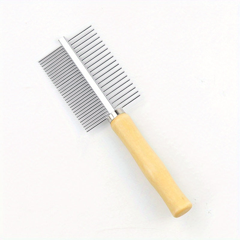 2-in-1 Pet Grooming Comb - Detangles & Smooths Fur for Cats, Dogs & More, Pet Grooming Supplies, Cat Comb