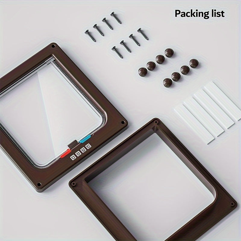 Advanced Pet Door - Ultra-Secure, Hassle-Free, Multi-Function Two-Way Pet Passage for Unrestricted Access, Suitable for Both Cats and Dogs Anytime