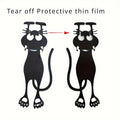 [Hot-Sale] Charming Black Kitten Acrylic Bookmark - Hollowed-Out Design for Everyday Office Use