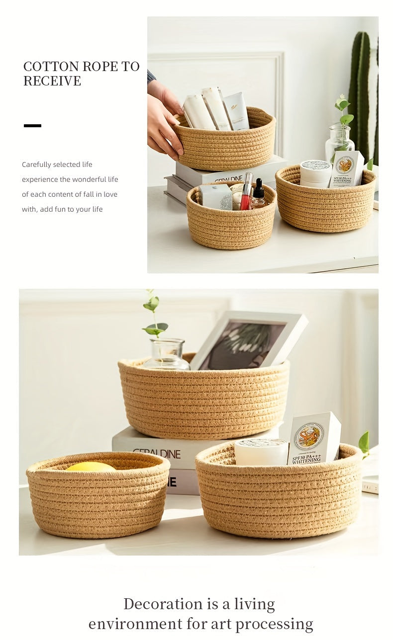 1pc Cute Cat Ear Storage Basket: Desktop Sundries Organizer for Office & Home Decor