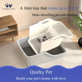 Jumbo Scoopless Open Cat Litter Tray High Sided Rim Kitten Pet Sifting Toilet Plastic Loo Pan Box Anti-Spillage Portable Easy Cleaning No Spilling No Dirty Hands Split Cat Litter Box Suitable For Big Cats And Small Cats