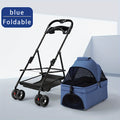 Lightweight & Foldable Pet Stroller for Small Dogs and Cats - Durable Stainless Steel Frame, Oxford Cloth, Ideal for Outdoor Use