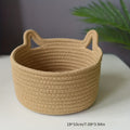 1pc Cute Cat Ear Storage Basket: Desktop Sundries Organizer for Office & Home Decor