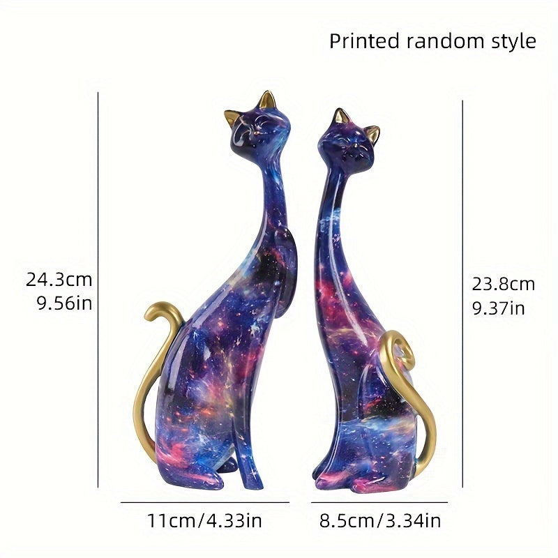 2pcs Adorable Cat Couple Ornaments for Valentine's Day and Home Decor - Perfect Holiday Gift for Living Room, Study, TV Cabinet, and Office Desktop