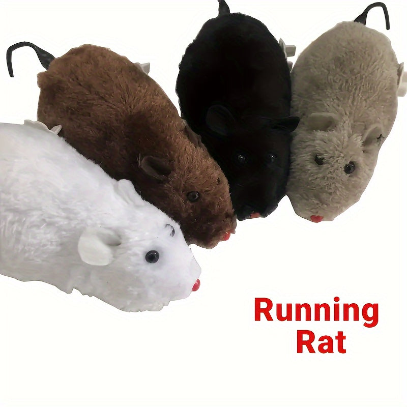 Interactive Plush Mouse Cat Toy - Wind-Up, Durable Plastic, Perfect for Indoor Play & Gifts