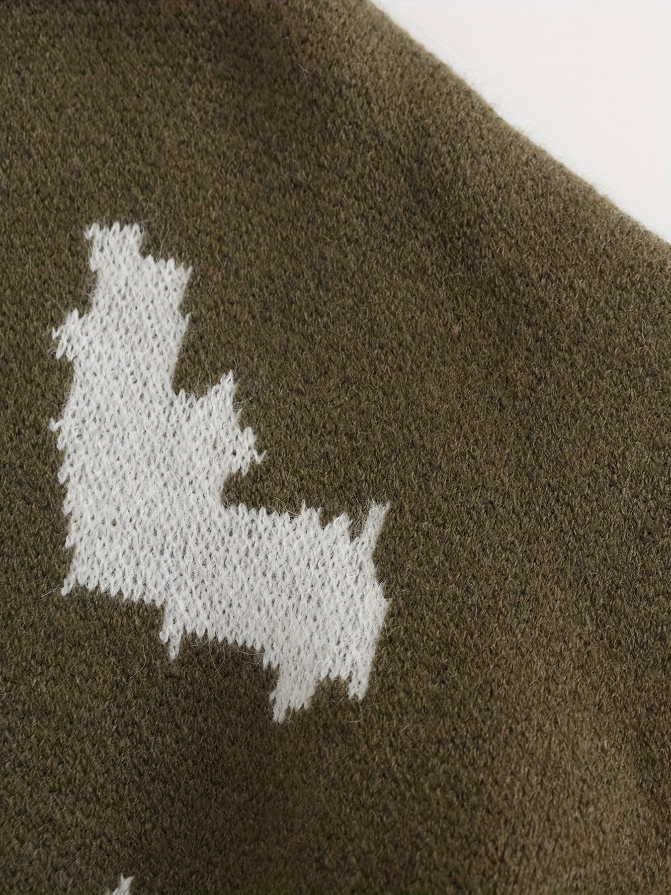 Y2K Pumpkin & Cat Pattern Knit Sweater, Casual Long Sleeve Pullover Sweater, Women's Clothing