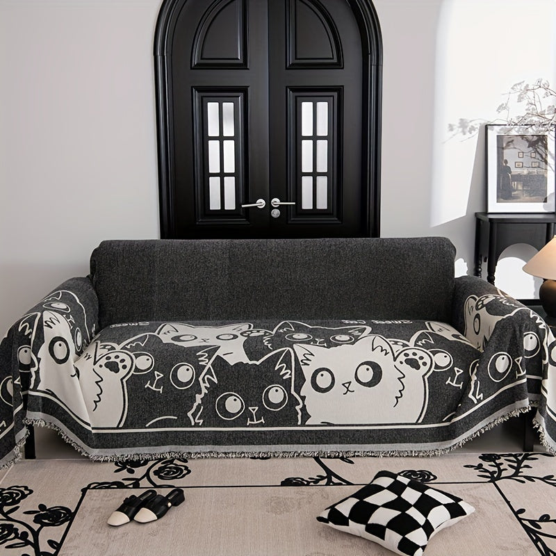 1pc Elastic Four Seasons Universal Sofa Cover Double-sided Sofa Slipcover Anti-cat Scratch Couch Cover Furniture Protector For Bedroom Office Living Room Home Decor Couch Cover Blanket Sofa Cover Blanket Sofa Throw Blanket
