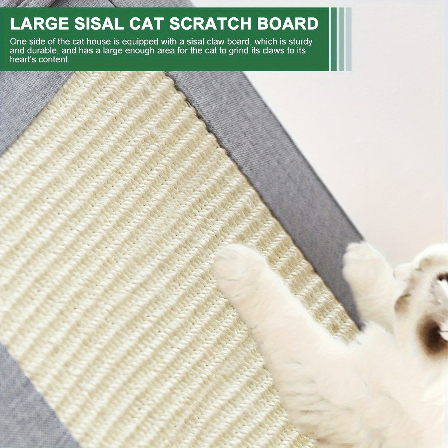 1pc FunTrip Cat House Cat Cave For Indoor Cats Three Layer Condo With Cushions Foldable Storage Cat Nest Cat Bed With Cat Scratching Board Cat Cube For Indoor Cats