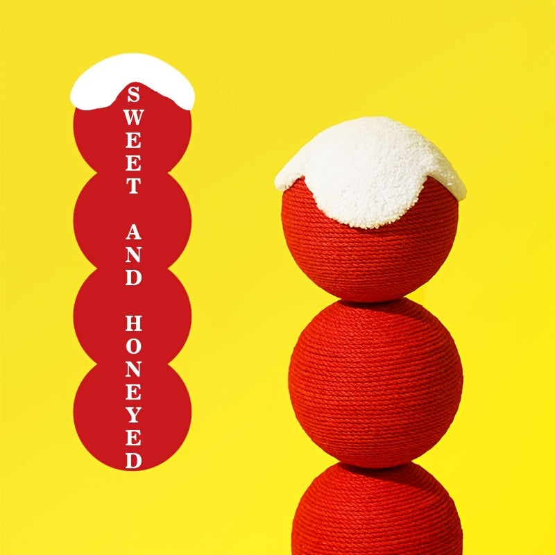 Tomatoes On Sticks Design New Year Decorations Cat Tree Cat Nest Integrated Cat Scratching Post Cat Grinding Claw Cat Scratching Board Cat Bed Tree Does Not Drop Debris Wear-resistant Toy