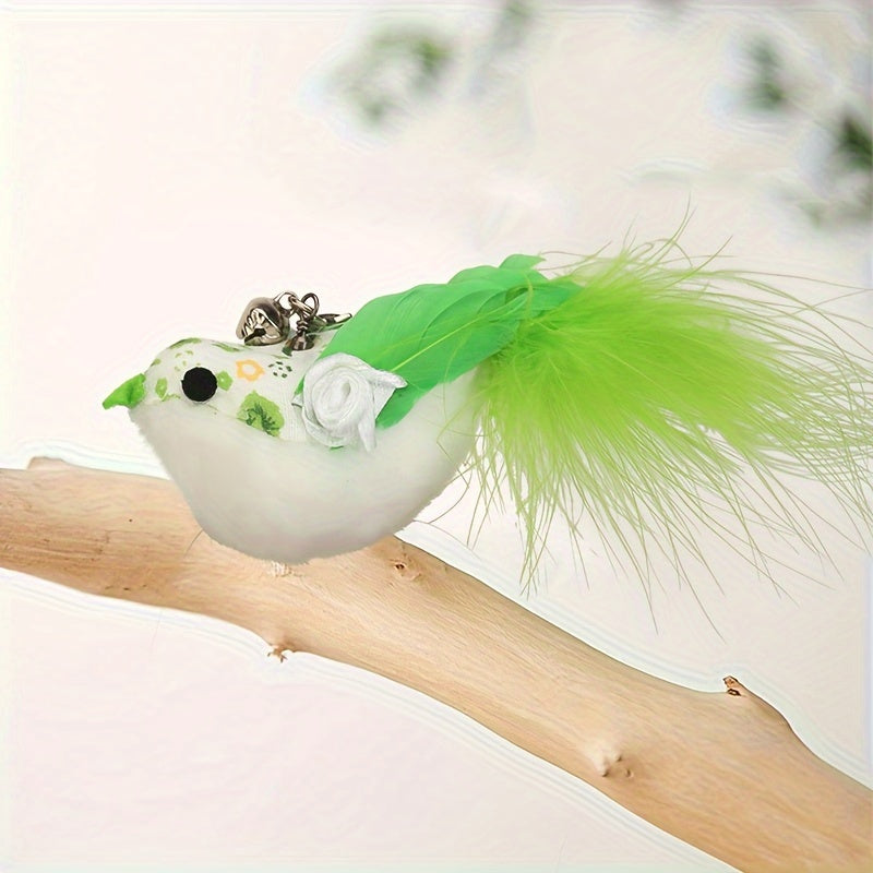 1pc Feather Decor Cat Wire Teaser Stick With Suction Cup For Cat Interactive Supply