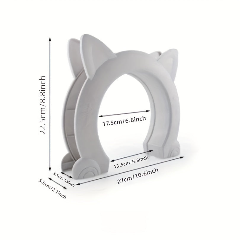 1pc Kitty Shaped Interior Cat Door - Pet Doors for Cats with Easy Installation and Space-Saving Design - Durable and Sturdy Cat Hole for Safe Passage