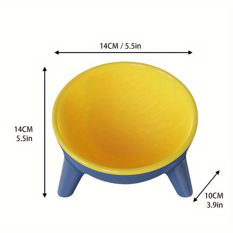 Elevated Cat Feeder Bowl With Stand 15 Degree Tilted Cat Food Bowl Water Dish For Neck Protection