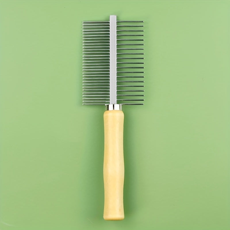 2-in-1 Pet Grooming Comb - Detangles & Smooths Fur for Cats, Dogs & More, Pet Grooming Supplies, Cat Comb