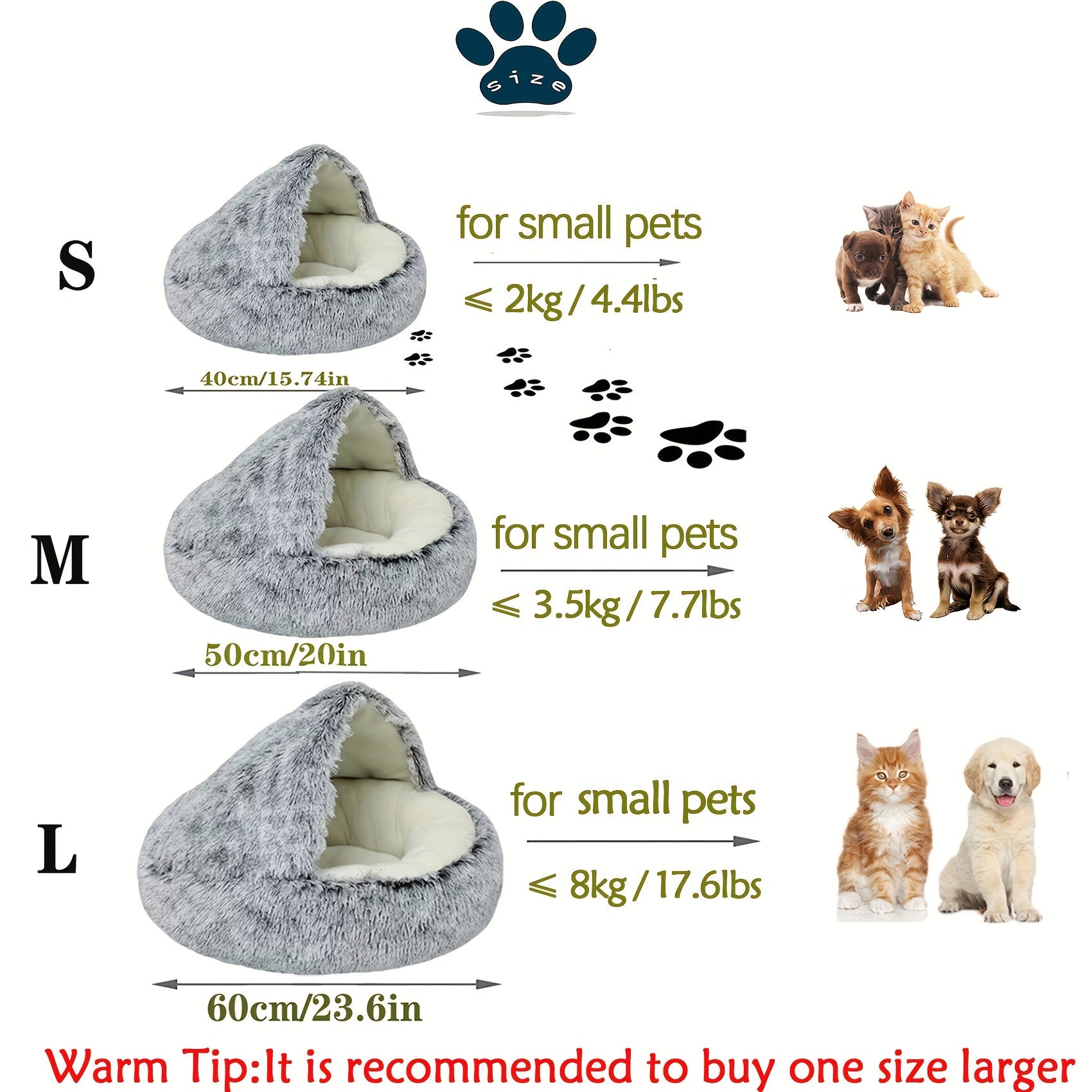 1pc Luxury Round Plush Hooded Pet Bed - Ultra-Soft & Cozy, Calming Anti-Anxiety Nest for Cats & Small Dogs - Perfect Indoor Haven for Restful Sleep