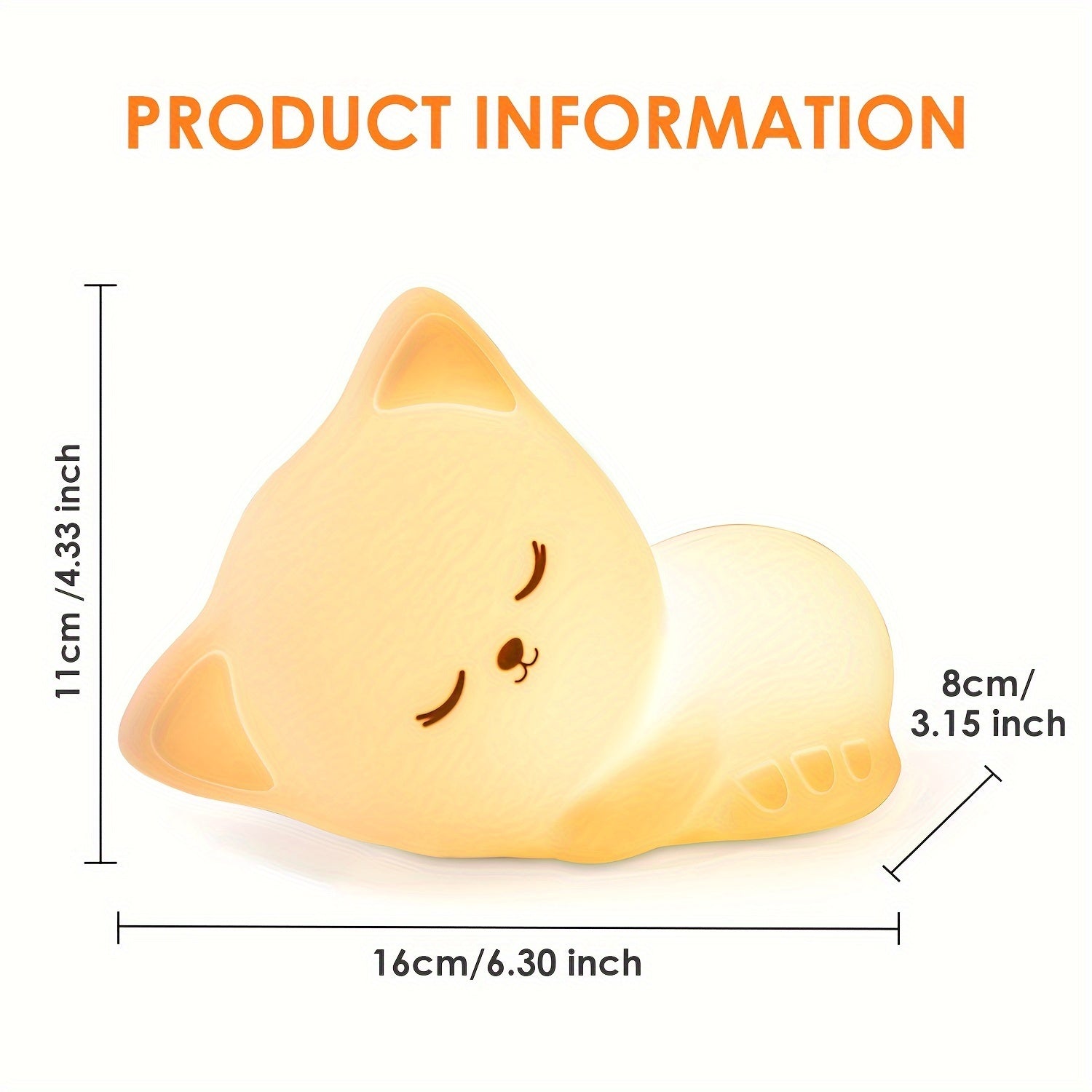 Cute Cat Night Light With Remote Control And Touch, 16 Colors Silicone Cute Night Light Lamp, 5 Brightness Timer Night Light, USB Rechargeable Cordless, perfect for Christmas gifts, holiday office, bedroom, hotel, party, rest
