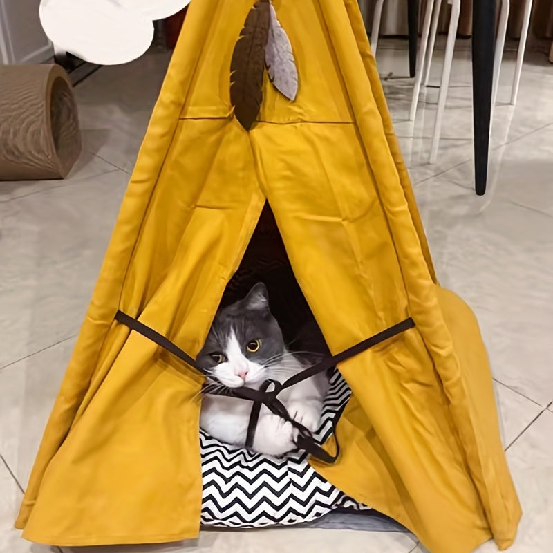 Pet Tent Portable Pet Tents For Small Dogs Or Cats, Puppy Bed Washable Dog Or Cat Houses With Cushion