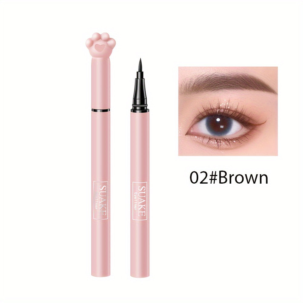 Smudge-Proof Long-Lasting Eyeliner Pen - Waterproof Precision Tip - Adorable Cat Paw Design - Two Shades for Every Occasion