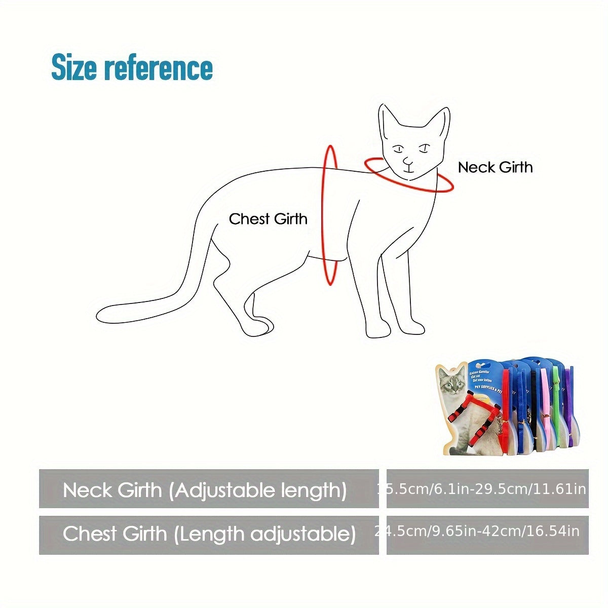 Adjustable Nylon Cat Harness and Leash Set - Comfort Fit, Machine Washable PET Gear for Cats