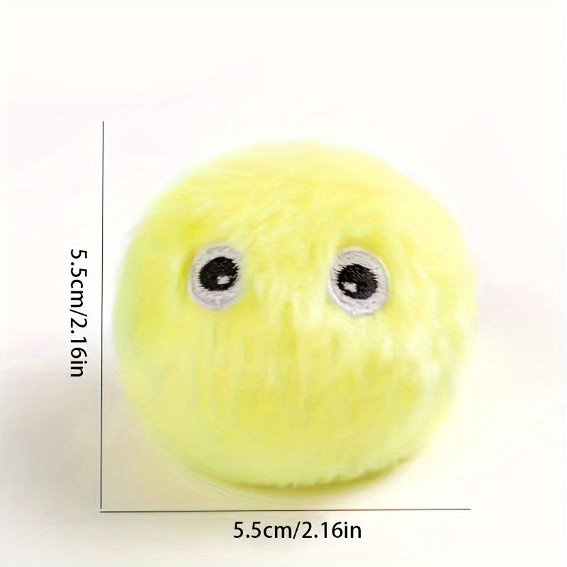 Chirping Ball Interactive Cat Plush Toy Ball - Squeaky Sound Training Toy For Cats - Fun Pet Toy Ball For Playtime And Exercise