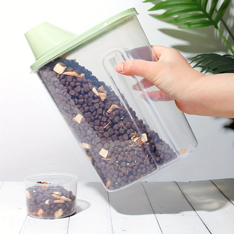 Airtight Pet Food Storage Containers With Lids - 2.5L Plastic Containers For Moisture-Proof Storage Of Dry Food And Snacks For Dogs And Cats