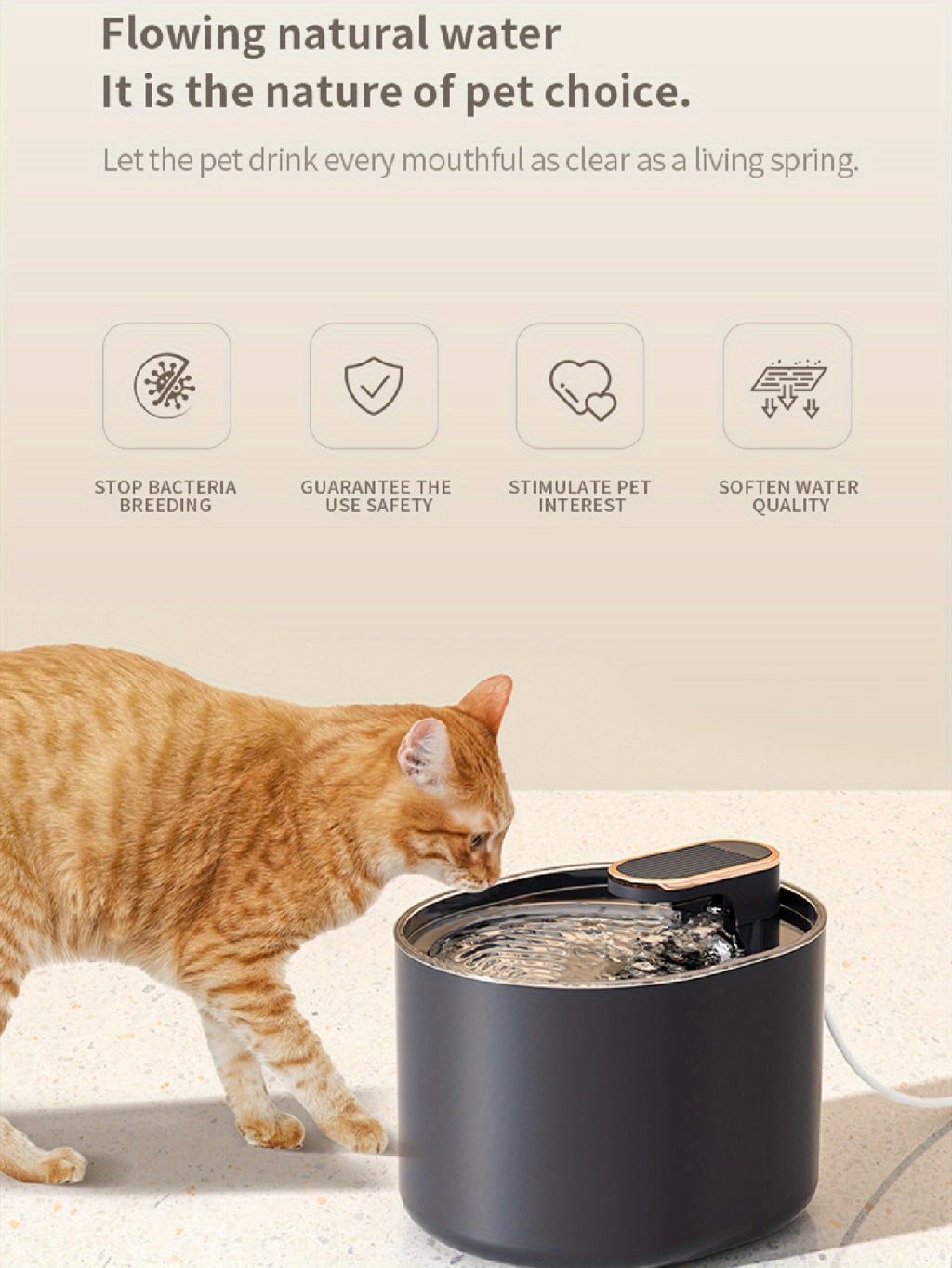 Silent Pet Water Dispenser, Cat Automatic Water Fountain, Large Capacity Automatic Circulation Cat Water Fountain