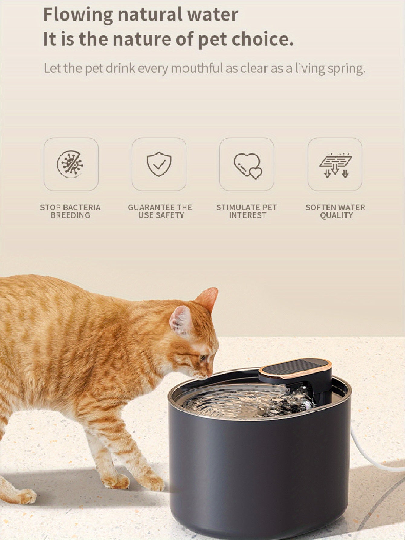 Silent Pet Water Dispenser, Cat Automatic Water Fountain, Large Capacity Automatic Circulation Cat Water Fountain