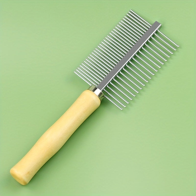 2-in-1 Pet Grooming Comb - Detangles & Smooths Fur for Cats, Dogs & More, Pet Grooming Supplies, Cat Comb