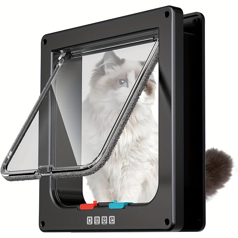 Advanced Pet Door - Ultra-Secure, Hassle-Free, Multi-Function Two-Way Pet Passage for Unrestricted Access, Suitable for Both Cats and Dogs Anytime