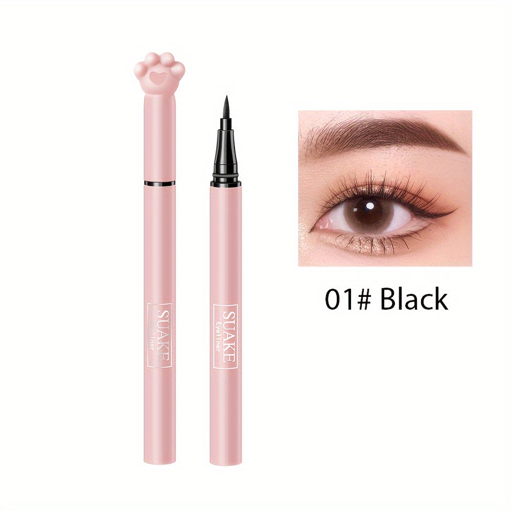 Smudge-Proof Long-Lasting Eyeliner Pen - Waterproof Precision Tip - Adorable Cat Paw Design - Two Shades for Every Occasion