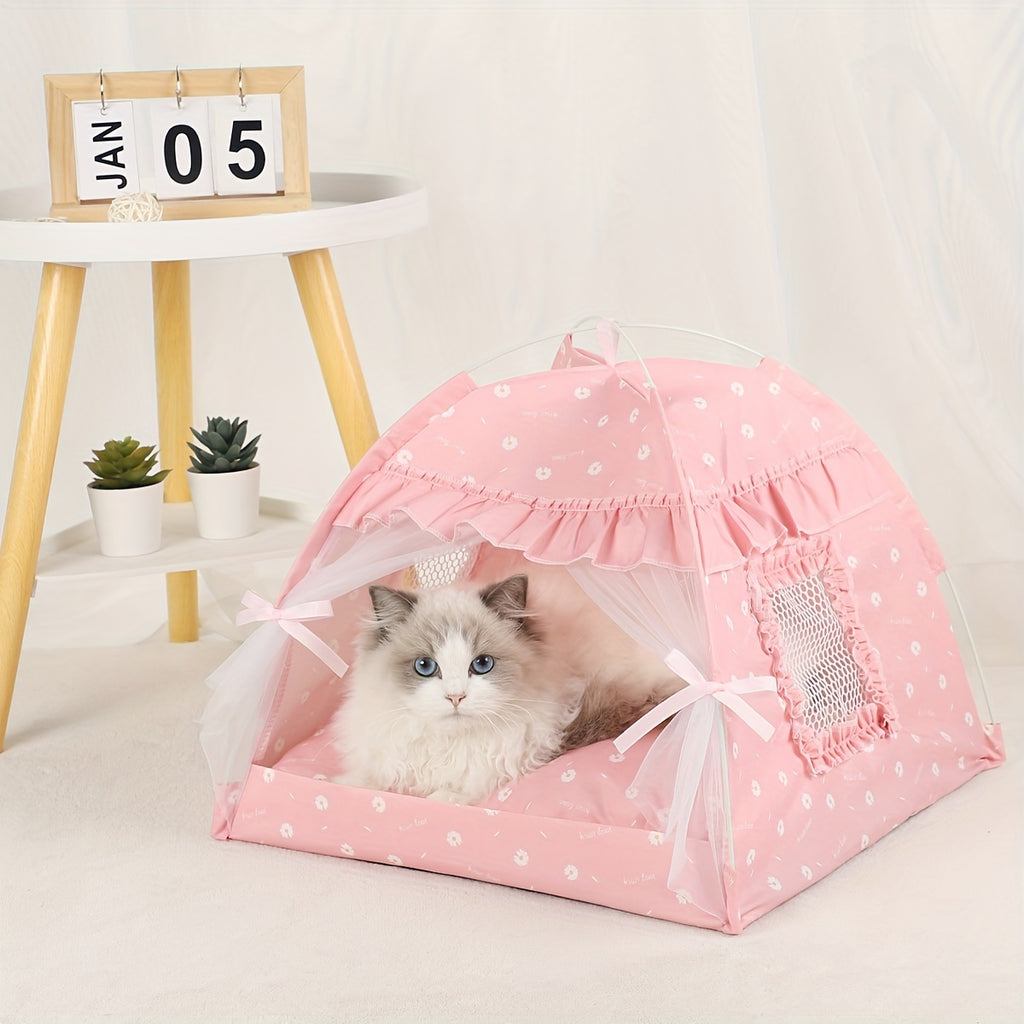 Cozy Lace Tent: The Perfect Nest For Your Cat Or Dog!