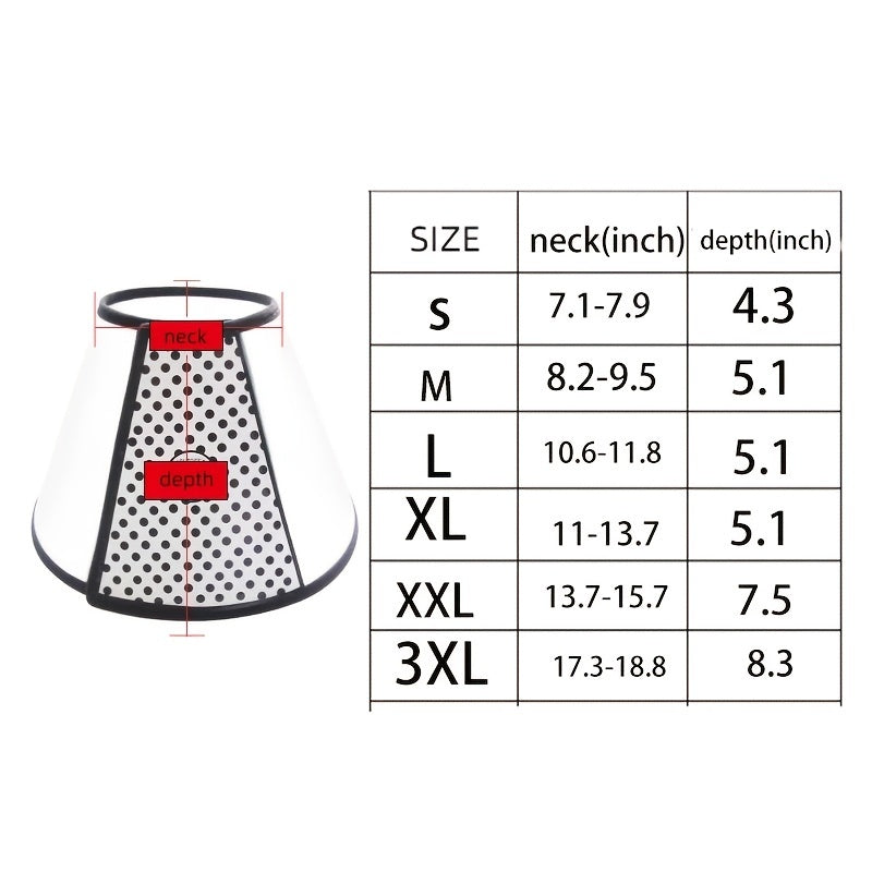 Anti-Lick Bite Pet Collar for Cats and Dogs - Elizabeth Circle Design for Comfort and Protection