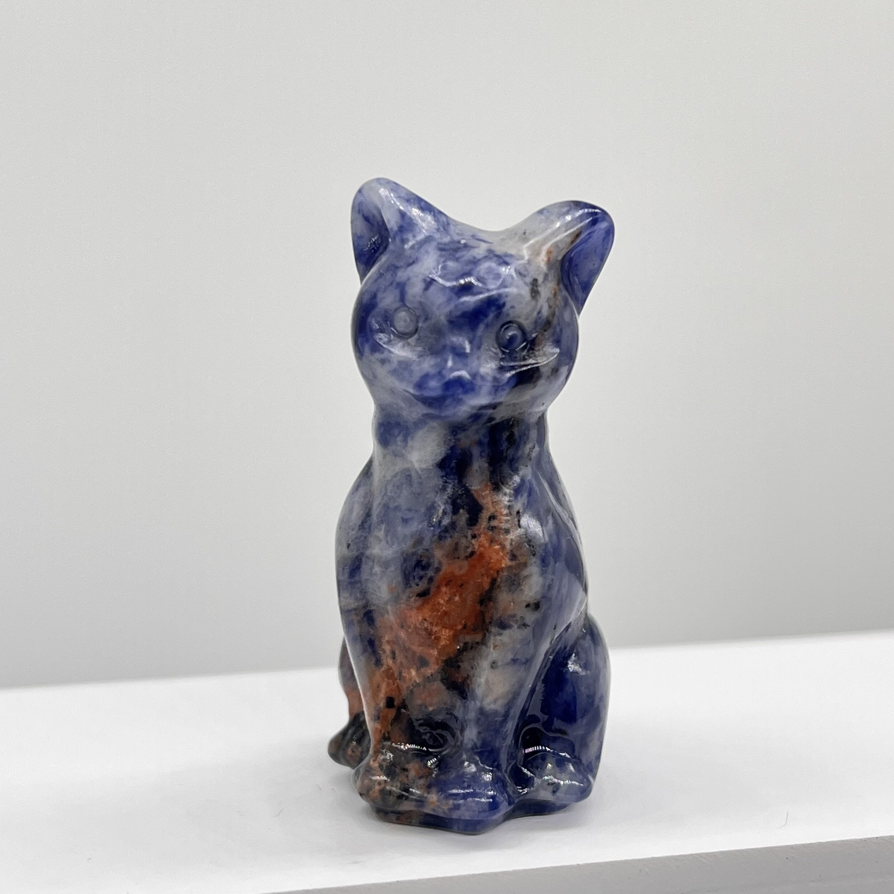 1Pc Exquisite Natural Crystal Whimsical Cat Figurine - Jewelry Accessories for Home Decoration - Unique Gift Idea with Cute Design and Sparkling Appearance