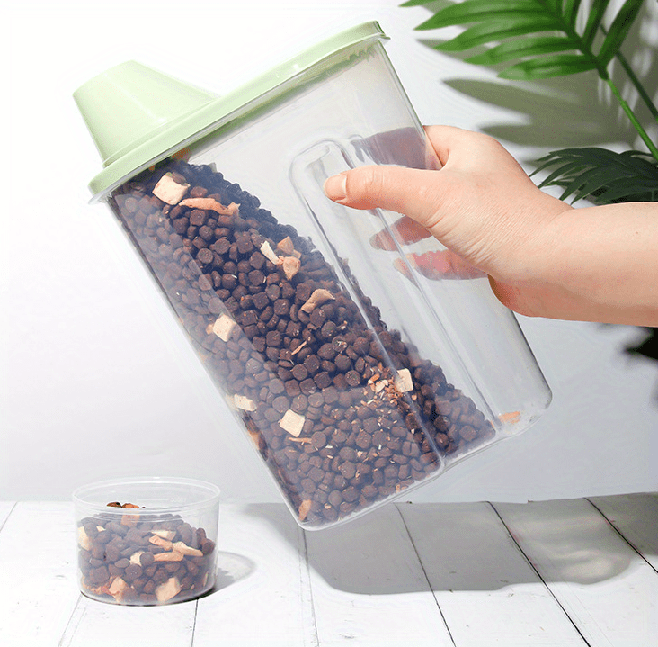 Airtight Pet Food Storage Containers With Lids - 2.5L Plastic Containers For Moisture-Proof Storage Of Dry Food And Snacks For Dogs And Cats