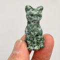 1Pc Exquisite Natural Crystal Whimsical Cat Figurine - Jewelry Accessories for Home Decoration - Unique Gift Idea with Cute Design and Sparkling Appearance