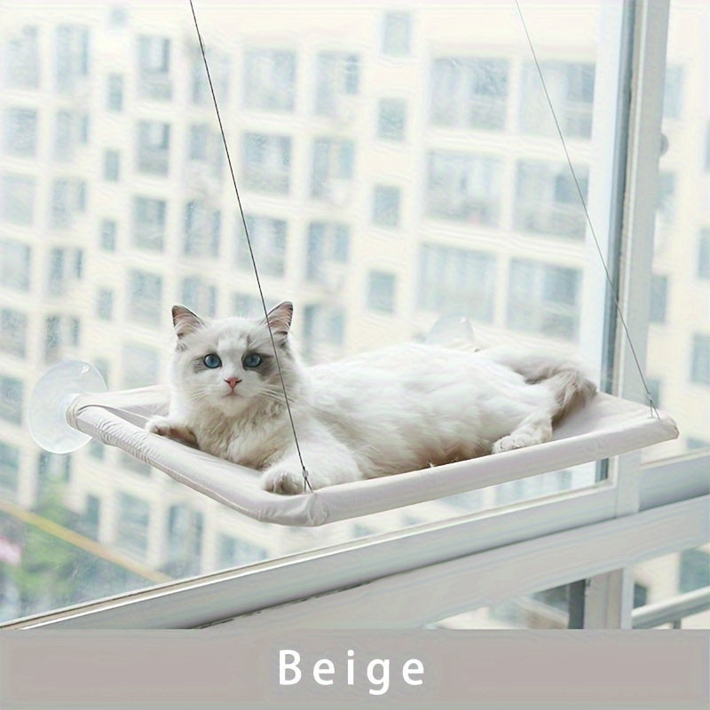 Cozy Cat Window Perch Hammock - Removable Polyester, Easy Assembly, Ideal for Cats