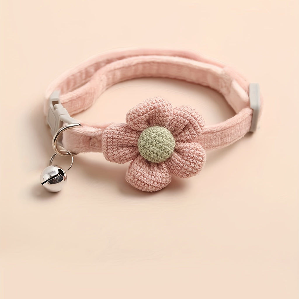 Random 1pc Pet Bell Collar Cute Dog Cat Universal Puppy Teddy Dog Collar