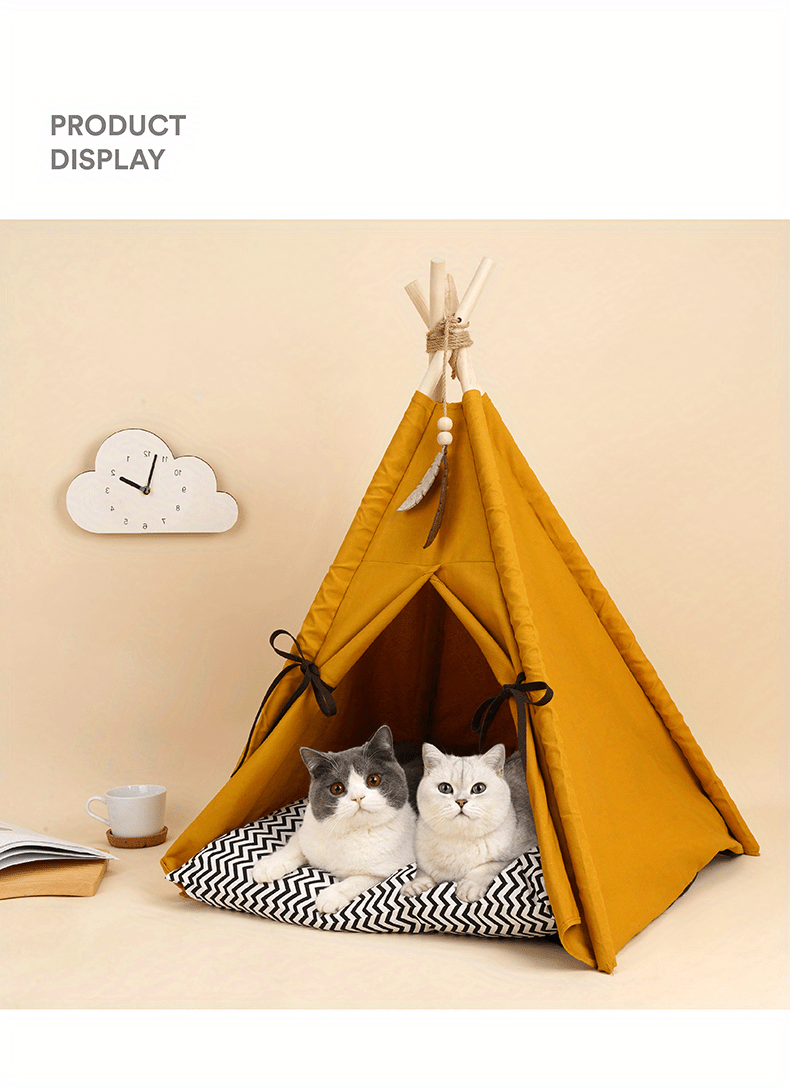Pet Tent Portable Pet Tents For Small Dogs Or Cats, Puppy Bed Washable Dog Or Cat Houses With Cushion