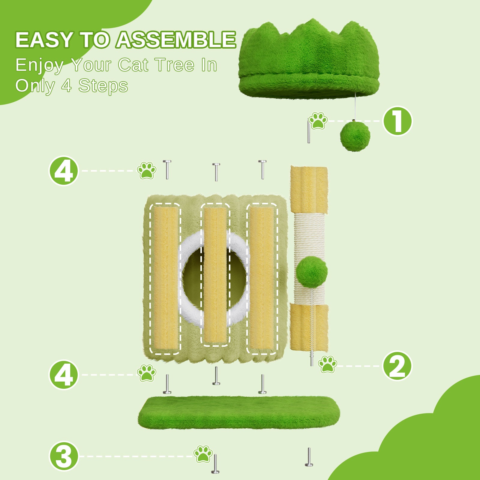 Dogat 53cm Premium Cat Tree Tower Activity Center - Spacious Large Playing House Condo for Feline Rest & Sleep - Ideal for Active Cats!