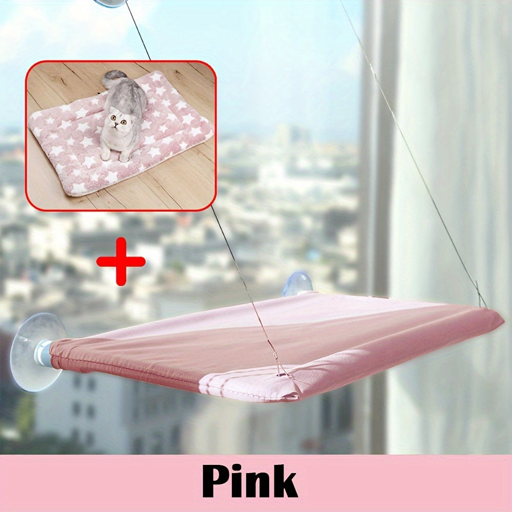Ultra-Soft Cat Window Hammock Bed - Cozy Cloud-Like Perch for Feline Naptime - Securely Mounted, Enhances Cats View - Perfect Space-Saving Solution for Cat Lovers