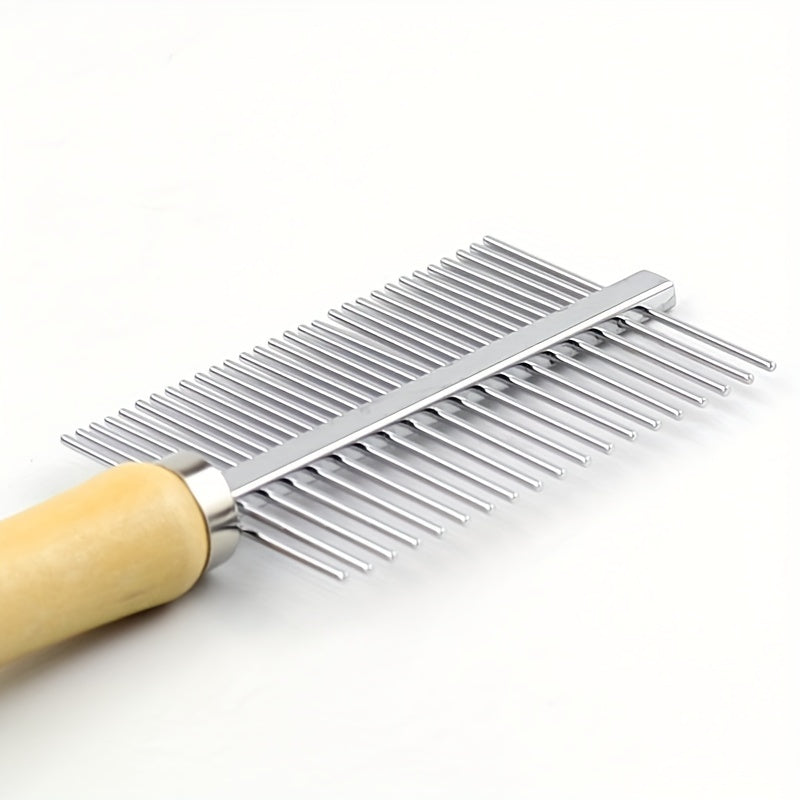 2-in-1 Pet Grooming Comb - Detangles & Smooths Fur for Cats, Dogs & More, Pet Grooming Supplies, Cat Comb